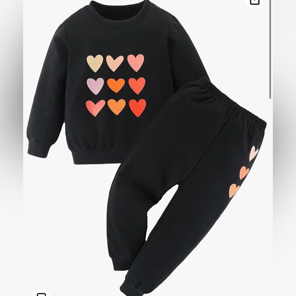Toddler Girls Heart Sweatsuit Size 12-18m (80)